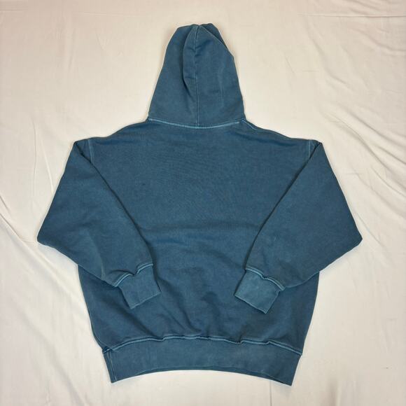 Velour Garments Blue Hoodie Men's XS Organic Cotton Minimalist - Picture 3 of 8